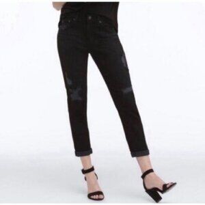 AG Adriano Goldschmied Black Beau Slouchy Distressed Skinny Women's Jeans Sz 26R